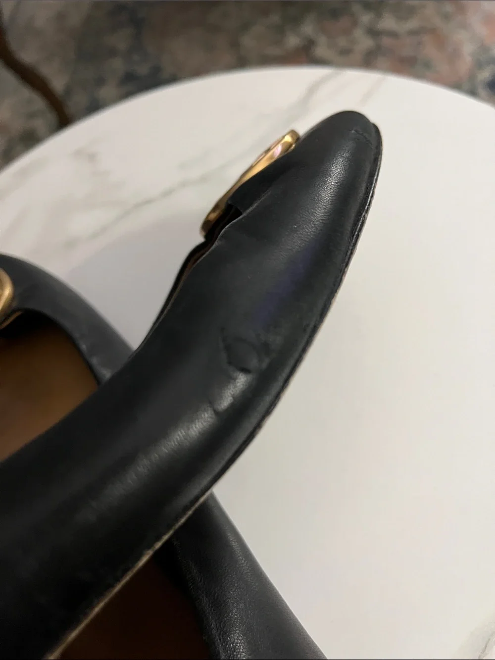 Tory Burch Black Leather Flats